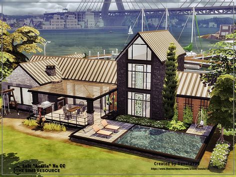 Sims 4 Japanese House, Sims Garden, Sims 4 Garden, Loft Type House, Sims 4 Penthouse, Sims Gallery, Penthouse Garden, Sims 4 Loft, The Sims 4 Lots