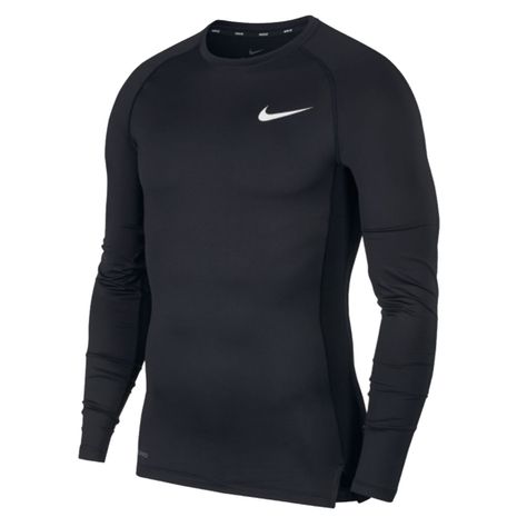 Nike Pro Tight Fit Long Sleeve Men's Running Top - Black | The Running Outlet Boxing Boots, Mma Clothing, Bjj Women, Nike Boots, Boxing Shorts, Nike Long Sleeve, Boxing T Shirts, Outfit Jeans, Outfits Men