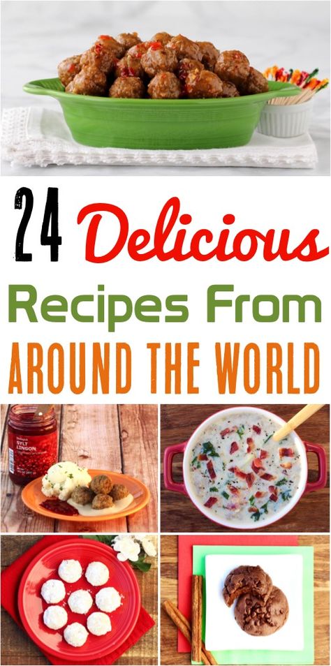 Foreign Food Recipes, International Food Party, Easy International Recipes, Appetizer Dinner, International Snacks, Recipes Around The World, Around The World Food, Recipes From Around The World, Foreign Food