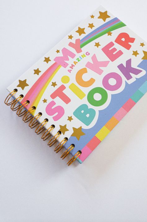 Relive the 90s with this fun sticker book full of rainbows, unicorns, and glitter! Perfect for kids and adults alike, this book is sure to bring a smile to your face. #90saesthetic #rainbow . #Sticker_Collection_Book #Back_To_School_Stickers #Album_Stickers #Kids_Journal Hard Paper Crafts, Sticker Book Ideas, Sticker Collection Book, Back To School Stickers, Stickers Design, Retro Rainbow, Kids Journal, Vintage Rainbow, Rainbow Stickers