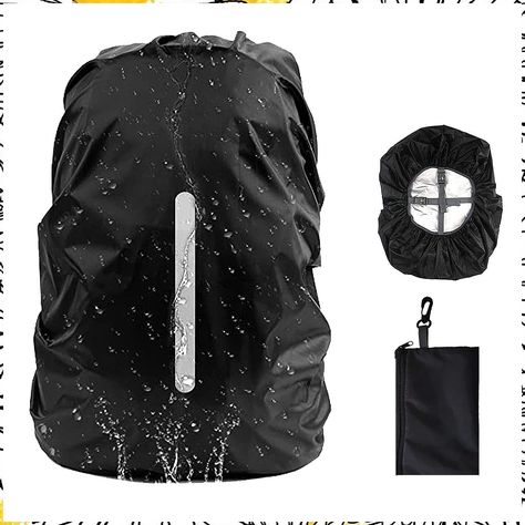 GUKOY Waterproof Backpack Rain Cover with Reflective Strap (18-70L), Adjustable Anti Slip Cross Buckle Strap, Rainproof Snowp 40l Backpack, Rain Cap, Backpack Cover, Outdoor Backpacks, Waterproof Backpack, Backpacking Packing, Bag Cover, Winter Gift, Rain Cover