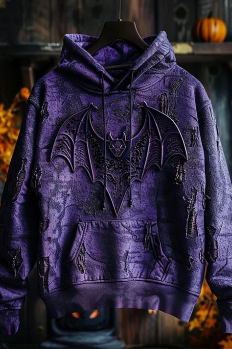 🎃 Spook-tacular Style Awaits! 🎃 😈 New Arrival Clothes Are Gifts for fans 😱 A dash of eerie charm with every detail! Hoodie Photo, Bat Print, Bat Halloween, Halloween Bats, Pullover Designs, Halloween Prints, Halloween Dress, Halloween Women, Print Hoodie