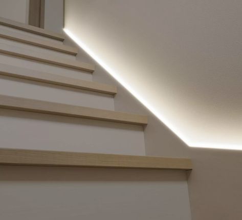 Arrow Target, Stairway Lighting, Stair Lights, Stair Remodel, White Light Bulbs, Aesthetic Light, Novelty Lights, Stair Lighting, Rope Light