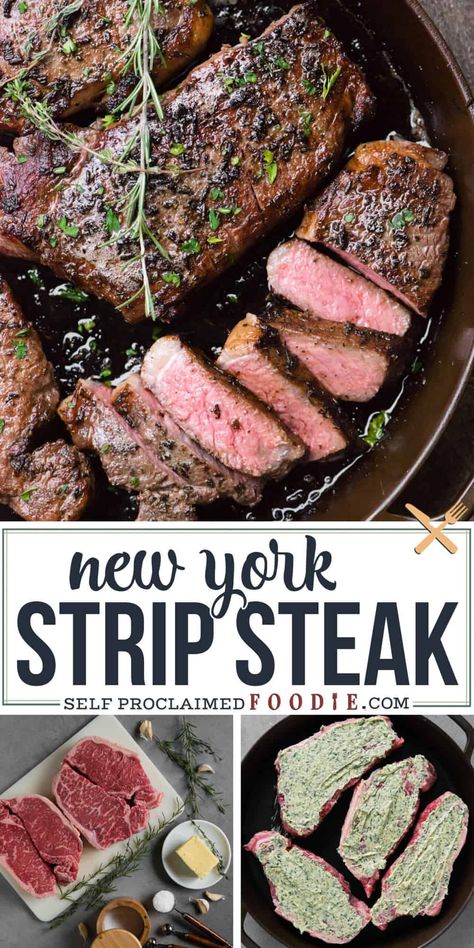 Ny Strip Steak Recipes Pan Seared, Strip Steak Recipe Oven, Strip Steak Marinade, Strip Steak Recipes, New York Strip Steak Recipes, Steak Recipes Pan, New York Steak Recipe, Ny Strip Steak Recipes, Steak Recipes Pan Seared