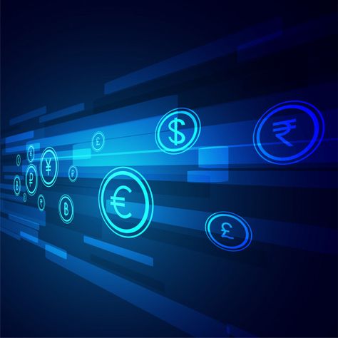 Digital money transfer technology backgr... | Free Vector #Freepik #freevector #freebackground #freebusiness #freetechnology #freeblue-background Money Background, Digital Money, Financial Inclusion, Candlestick Patterns, Trading Charts, Technology Background, Money Transfer, Stunning Wallpapers, Technical Analysis