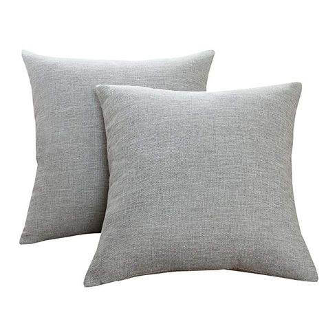 Sunday Praise Cotton-Linen Decorative Throw Pillow Covers,Classical Square Solid Color Pillow Cases,18x18 inches Cushion Covers for Sofa Couch Bed&Car,Pack of 2 (Light Grey) Light Blue Throw Pillows, Living Room Plan, Grey Throw Pillows, Bed Car, Linen Throw Pillow, Sofa Couch Bed, Velvet Throw Pillows, Decorative Throw Pillow Covers, Changing Wall Color