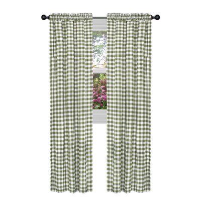 August Grove Hackler Cotton Blend Plaid Semi-Sheer Rod Pocket Curtain Panels Curtain Color: Sage Curtain Treatments, Check Curtains, Plaid Curtains, Country Curtains, Buffalo Check Plaid, Grey Curtains, Grey Panels, Rod Pocket Curtain Panels, Rod Pocket Curtains