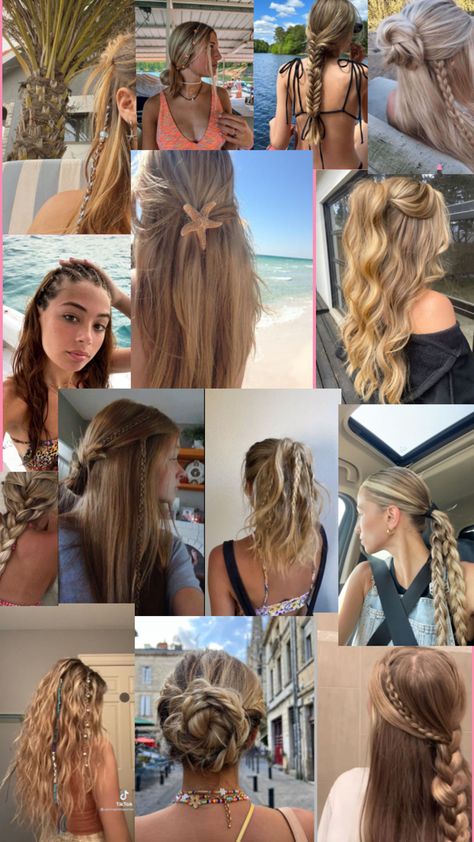 cute beach hair styles Beach Hair Styles, Preppy Hairstyles, Hairstyle Examples, Easy Hairstyles For Thick Hair, Hair Inspiration Long, Beach Hairstyles For Long Hair, Hairstyles For Layered Hair, Hair Stylies, Hairdo For Long Hair