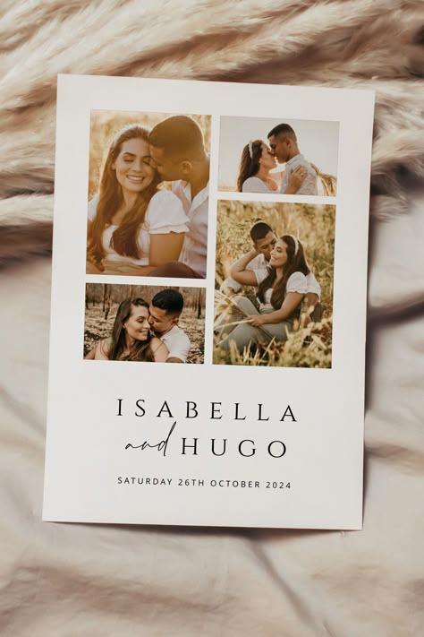 Wedding Invitations Pictures Ideas, Wedding Invitation With Pictures Couple, Wedding Modern Invitation, Wedding Invitation With Photo Of Couple, Wedding Invites Canva, Wedding Anoucments Ideas, Canva Wedding Invitation Templates, Wedding Invites With Pictures, Wedding Invitation Pictures