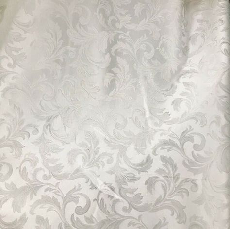 NEW Italian Brocade Satin Fabric- White- Floral Leaves Upholstery Neoclassical Rose Pattern Design, Vintage Fabric Patterns, Costume Concept, White Satin Fabric, White Lace Fabric, Off White Paints, Elegant Curtains, Floral Leaves, Velvet Upholstery Fabric