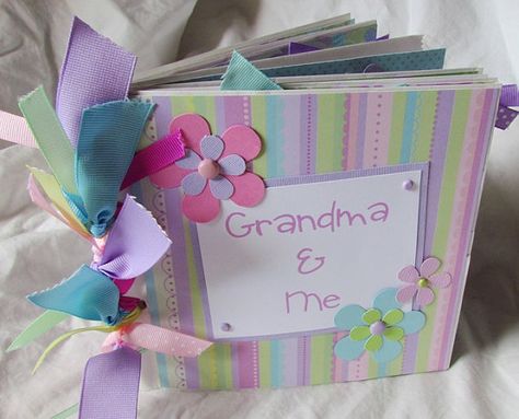 GRANDMA and ME premade PaPeR BaG Scrapbook Album brag book Paper Bag Books, Paper Bag Scrapbook, Paper Bag Album, Mini Scrapbook Album, Making Books, Brag Book, Premade Scrapbook, Interactive Cards, Mini Scrapbook