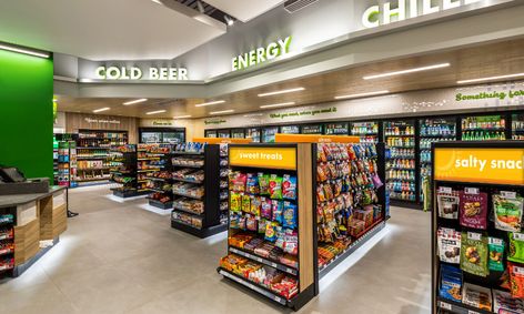 Convenience Store Design, Environmental Signage, Supermarket Design Interior, Fluorescent Lighting, Grocery Store Design, Retail Store Interior Design, Store Concept, Supermarket Design, New Branding