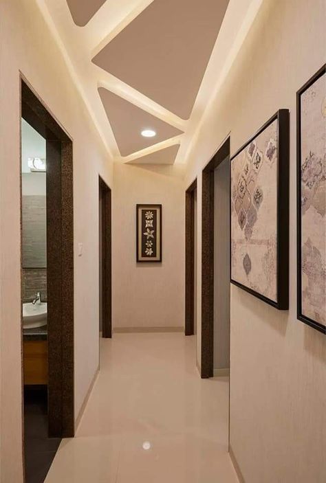 False Ceiling For Small Bedroom, Passage Ceiling Design, Pop Ceiling, Pop Ceiling Design, Interior Desig, Interior Design Presentation, Ceiling Design Modern, Design Presentation, False Ceiling Design