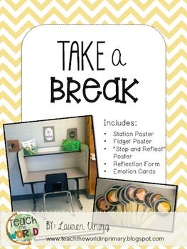 Classroom Break Space, Emotions Cards, Self Help Skills, School Starts, School School, Behavior Management, Childhood Education, Teacher Help, Early Childhood Education