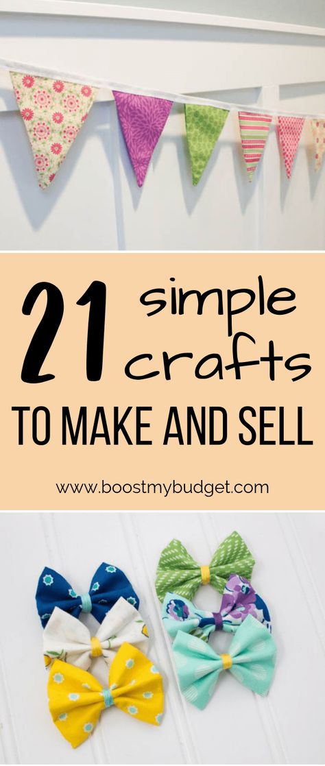 Looking for a unique home business idea? How about making crafts to sell online? These cheap and easy craft projects will sell for money, and they're so easy, adults and children alike can make them! Beautiful Crafts, Sewing To Sell, Simple Crafts, Easy Arts And Crafts, Easy Craft Projects, Making Crafts, Crafts To Make And Sell, Money Making Crafts, Business Idea