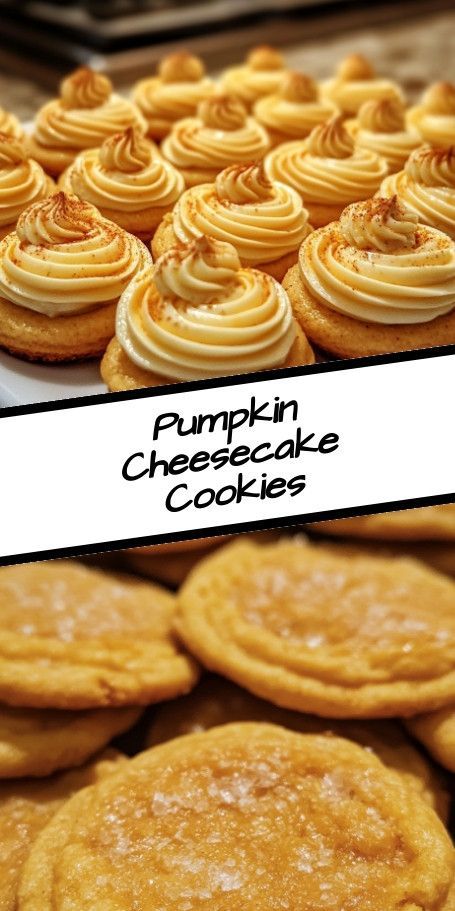 Pumpkin Cheesecake Cookie Delight: Irresistible Fall Treats! Savor the season with these Pumpkin Cheesecake Cookie Delights! These delectable cookies blend creamy cheesecake filling with pumpkin spice goodness, perfect for autumn gatherings or any special occasion. Easy to make and guaranteed to impress! Get the full recipe now. ..... Cheesecake Cookies Easy, Pumpkin Cheesecake Cookies Recipe, Cookies Autumn, Cookie Delight, Pumpkin Cheesecake Cookies, Cheesecake Cookie, Crackle Cookies, Condensed Milk Cookies, Pumpkin Cream Cheeses