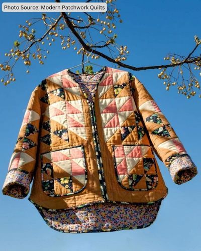 Top 7 Free Quilted Jacket Patterns (+8 Bonus Patterns For Sale) Quilt Cardigan Pattern, Boho Jacket Pattern, Free Sewing Patterns For Women Jackets, Sewing Jacket Pattern, How To Add A Hood To A Jacket, Quilted Clothes Patterns, Quilted Coat Pattern Jackets, Patchwork Jacket Pattern Free, Quilt Coat Sewing Pattern