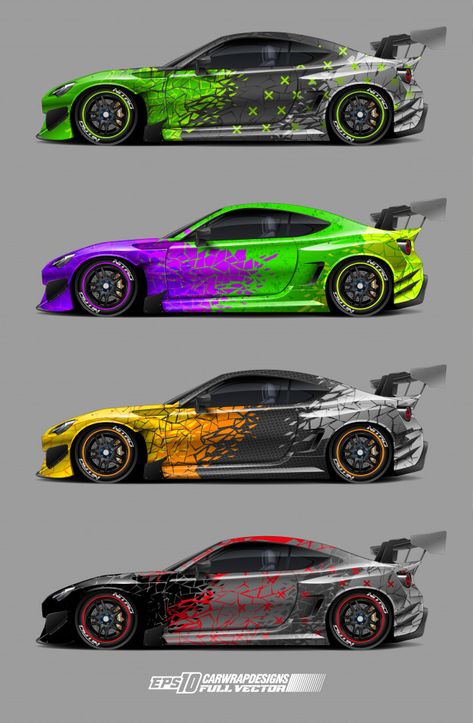 Abstract car wrap designs Premium Vector | Premium Vector #Freepik #vector #car #abstract #corporate #modern Auto Hyundai, Car Paint Jobs, Car Sticker Design, Car Organization, Car Decorations, Racing Car Design, Car Wrap Design, Car Aesthetic, Street Racing Cars