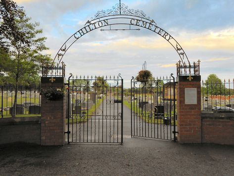 Cemetery gates Cemetery Gates Entrance, Cemetery Entrance, Goodbye June, Kawaii Picture, Cemetery Gates, Graveyard Girl, Gate Entrance, Halloween Tombstones, Metal Fence