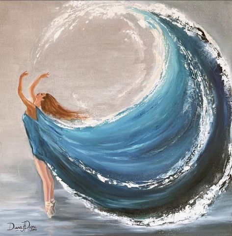 Dancer Oil Painting, Art Ballet, Ballerina Painting, Concept Art Tutorial, Painting Ocean, Ship Artwork, Texture Paste, Painted Artwork, Creative Painting