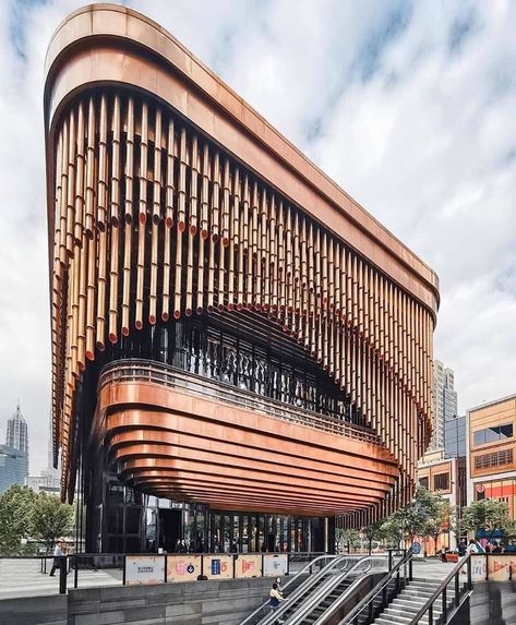 🅰rchitectural Platform 💯 on Instagram: “Bund Finance Center is designed designed by Heatherwick Studio + @fosterandpartners . | 📸Photography By: @leeboomsky ... 📍Location:…” Architecture Photography Buildings, Amazing Buildings, Commercial Architecture, Unique Architecture, Facade Architecture, Futuristic Architecture, Facade Design, Modern Buildings, Beautiful Architecture