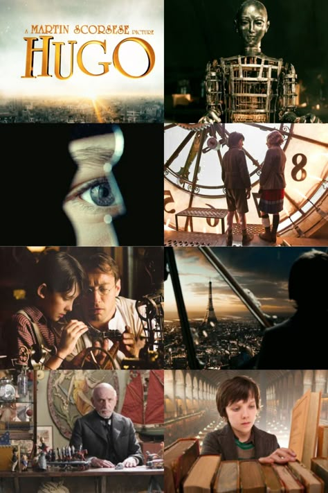 Hugo Cinematography, Hugo Movie Aesthetic, Hugo Cabret Aesthetic, Notion Cover Images, Hugo Movie, Hugo 2011, Steampunk Movies, Martin Scorsese Movies, Howard Shore