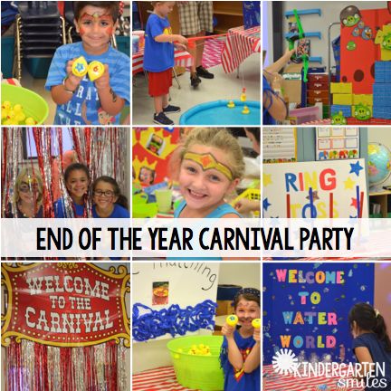 Pre K End Of Year Party Ideas, End Of School Year Party Ideas For Kids, 3rd Grade Party Ideas, End Of The Year Preschool Party, End Of The School Year Party Themes, Preschool Class Party Ideas, Kindergarten Carnival Games, End Of Year Party Activities, End Of The Year Party Themes