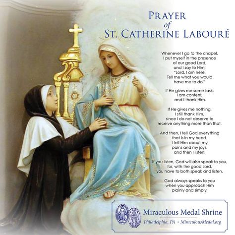 Prayer of St. Catherine Laboure St Catherine Laboure, Catherine Laboure, Novenas Catholic, Farming Family, Saint Catherine, Burgundy France, Novena Prayers, Saint Quotes Catholic, Mary Catholic