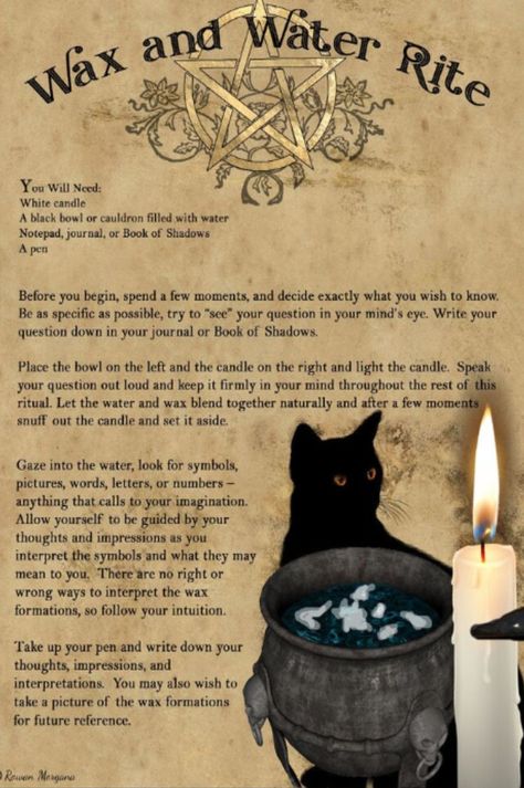 WAX DIVINATION RITUAL, Candle Wax and Water Divination, Fortune Telling Melting Wax Predictions, Read Candle Wax Guide Wax Reading, Water Spells, Candle Wax Dripping, Witchcraft Candles, Pagan Spirituality, Wiccan Spell Book, Witch Spell Book, Book Of Shadow, Ritual Tools