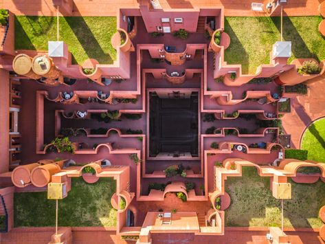 Architectural Symmetry, Barcelona Architecture, Ricardo Bofill, Kengo Kuma, Aerial Photograph, Colossal Art, Photography Series, Urban Fabric, Coastal Cities