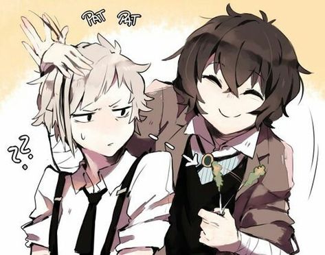 pat-pat shared by BLUE on We Heart It Bungou Stray Dogs Atsushi, Dazai Bungou Stray Dogs, Dazai Osamu, Little Kittens, Bongou Stray Dogs, Stray Dogs Anime, Stray Dogs, Bungo Stray Dogs, Bungou Stray Dogs