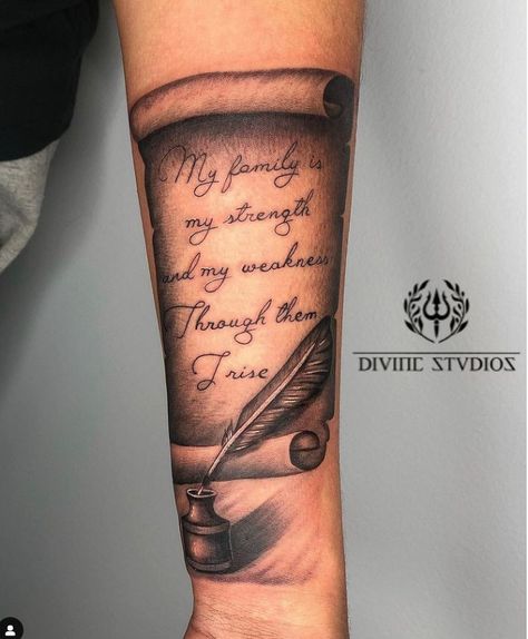 Pictures Of Scroll Tattoo for Your Arm Scroll Tattoo, Scroll Tattoos, Jungle Tattoo, Unusual Tattoo, Ancient Scroll, Knife Tattoo, Map Tattoos, With Tattoo, Memorial Tattoo