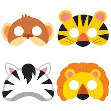 Animal Safari Party Masks, 8ct Baby Shower Photo Booth Props, Jungle Animals Party, Zoo Birthday Party, Animal Jungle, Jungle Theme Parties, Fest Temaer, Jungle Birthday Party, Baby Shower Photo Booth, Jungle Safari Party