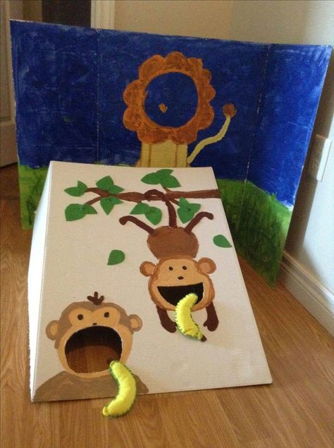 First Birthday Party Games, Monkey Birthday Parties, Monkey Banana, Zoo Birthday Party, Jungle Thema, Wild Birthday Party, Jungle Theme Parties, Themed First Birthday, Jungle Theme Birthday