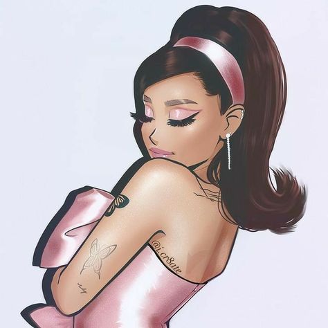 Ariana Grande Sketch, Wallpaper Celebrity, Celebrity Drawing, Pink Doughnut, Ariana Grande Poster, Ariana Grande Anime, Ariana Grande Perfume, Ariana Grande Drawings, Ariana Video