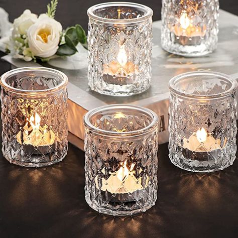 Amazon.com: NITIME 12pcs Votive Candle Holders, Clear Glass Candle Holder in Bulk, Tealight Candle Holder for Wedding Decor, Home Decor and Holiday Decor : Home & Kitchen Gold Votive Candle Holders, Gold Votive Candles, Clear Candle Holders, Clear Glass Candle Holders, Clear Candles, Glass Tealight Candle Holders, Glass Votive Candle Holders, Glass Votive Holders, Candle Holders Wedding