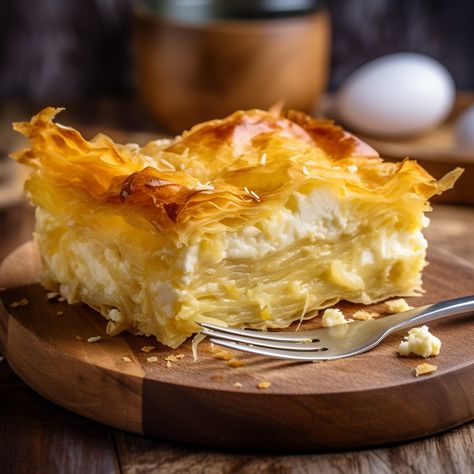 Get a taste of Bulgaria with this buttery and cheesy Banitsa, a traditional dish that's perfect for breakfast, lunch, or dinner! #Food #Recipe #CheeseLover #BulgarianBanitsa #SavoryPastry #PhylloPastry #FetaCheese #Eggs #FlakyAndButtery #Homemade #Delicious #banitsa #bulgaria #yum Breakfast Meal Recipes, Egg Recipes Breakfast, Georgian Recipes, Phyllo Recipes, Bulgarian Food, Macedonian Food, Savory Pastry, Bulgarian Recipes, Romanian Food