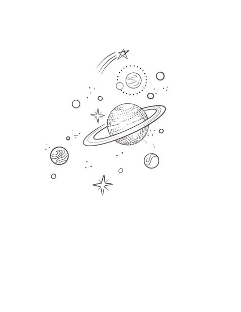 Adventure Drawing, Planet Tattoo, Space Doodles, Tattoos To Cover Scars, Planet Tattoos, Hand Doodles, Galaxy Tattoo, Small Pretty Tattoos, Constellation Tattoos