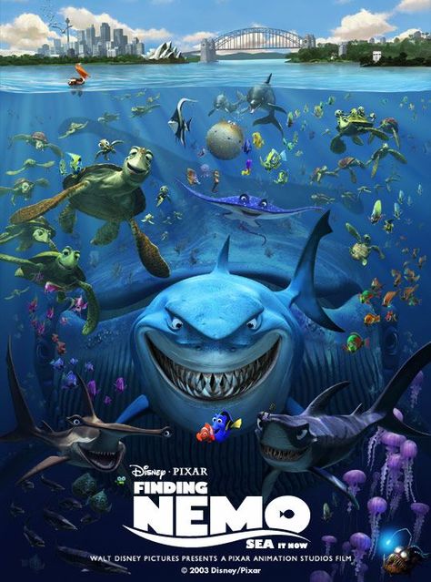 Finding Nemo (2003) Finding Nemo Poster, Nemo Movie, Finding Nemo Movie, Finding Nemo 2003, Animated Movie Posters, Willem Dafoe, Original Movie Posters, Walt Disney Pictures, Old Disney