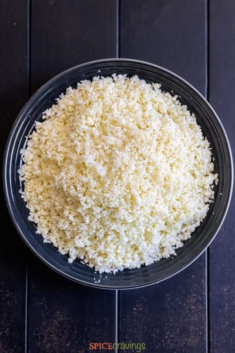 Making Cauliflower Rice, Make Cauliflower Rice, Rice Alternatives, Vegan Cauliflower Recipes, Cauliflower Rice Easy, How To Make Cauliflower, Frozen Cauliflower Rice, Cauliflower Rice Recipes, Vegan Cauliflower