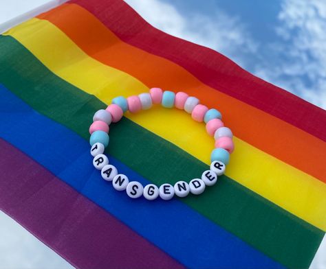 Trans Jewelry, Trans Bracelet, Lgbtq Ally, Pride Jewellery, Pride Bracelet, Bracelet Rainbow, Pride Collection, Trans Pride, Queer Art