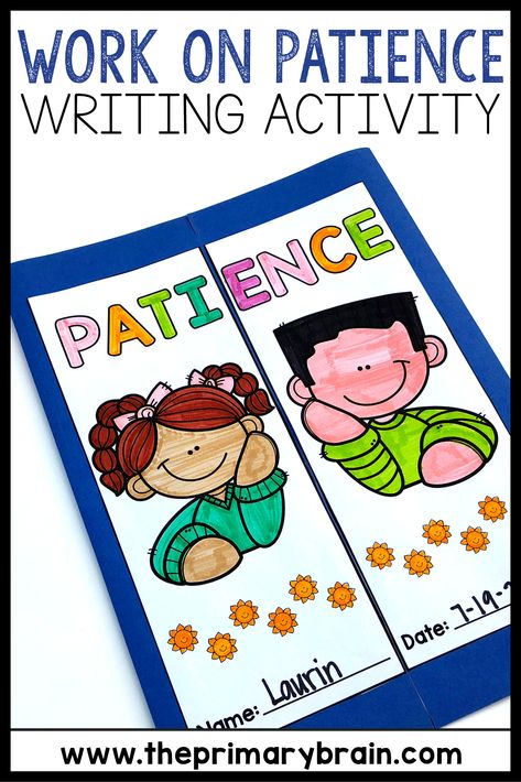 This image shows the inside of a lapbook teaching children about patience. Patience Activities For Kids, Teaching Patience, Patience Craft, Sunday Activities, Bible Crafts Sunday School, Kids Classroom, Classroom Printables, Homeschool Help, Bible Activities