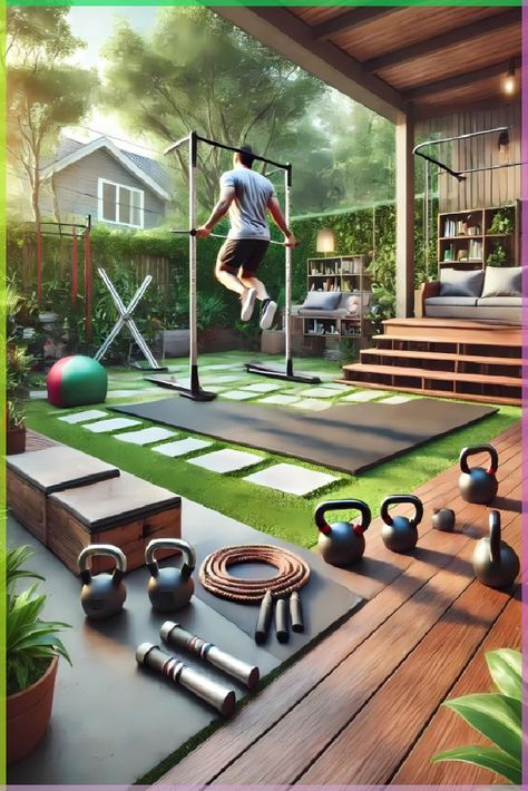 Beach House Game Room, Best Home Gym Setup, Cardio For Beginners, Outdoor Home Gym, Workout Flexibility, Gym House, Hiit Workout Plan, Small Home Gym Ideas, Backyard Gym