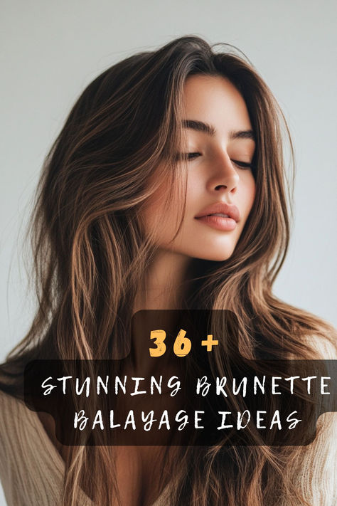 Transform your hair with 36 stunning brunette balayage styles. 🌟 These designs feature natural highlights, rich tones, and seamless blends that add depth and dimension to your brunette locks. Ready for a hair refresh? Click to explore all the beautiful balayage ideas! #BrunetteBalayage #HairTransformation #NaturalHighlights #RichTones #SeamlessBlends Long Hair Highlights Brown, Brunette With Balayage Highlights, Bronde Balayage Black Hair, Trendy Brunette Hair 2024, Honey Babylights On Brown Hair, Light Baylage Brunette, Brunette Cool Tones, Fall Balyage Long Hair Brunettes, Brunette Balayage Hair Summer