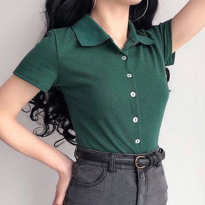 15 Work From Home Outfits To Look Stylish AF - Society19 Collared Shirt Outfits, Polo Shirt Outfits, Fe Clothing, High Waist Short, Collar Cardigan, Korean Outfits, Work Attire, Looks Vintage, Polo Collar