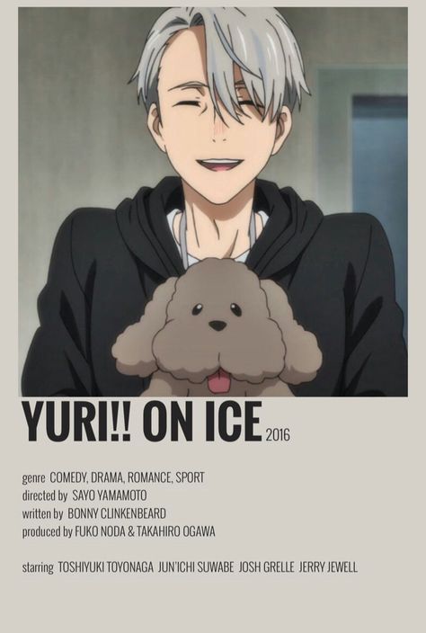 Yuri On Ice Lockscreen, Yuri On Ice Poster, Anime Recommendations List, Ice Poster, Anime Chart, Poster Polaroid, Minimalistic Poster, Victor Nikiforov, Animes To Watch