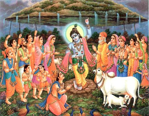 Govardhan Pooja, Happy Govardhan, Govardhan Puja, Krishna Avatar, Holi Photo, Krishna Flute, Lord Rama, Devotional Songs, Jai Shree Krishna