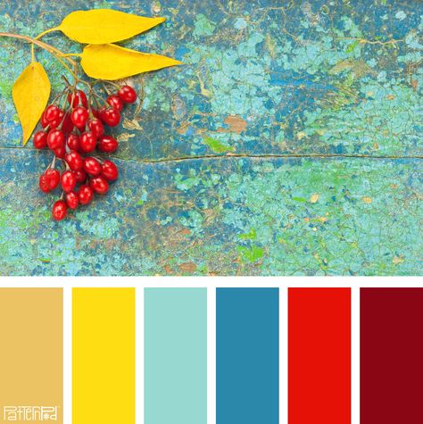 Color Palette: Gold, Turquoise and Red. If you like our color inspiration sign up for our monthly trend letter -  http://patternpod.us4.list-manage.com/subscribe?u=524b0f0b9b67105d05d0db16a&id=f8d394f1bb Color Palette With Red, Summer Living Room, Room Blue, Red Colour Palette, Summer Color Palette, Living Room Color Schemes, Grey Color Scheme, Room Color Schemes, Bedroom Color Schemes