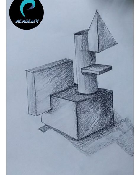 3D composition drawing with exact solution of nata 3d question. Watch on my YouTube channel, you will be more perfect and confident in your NATA/JEE MAIN exam. Its step by step 3d composition drawing, watch now. Link is in web 2 D Design Composition, 3 D Composition Of Shapes, Nata Exam Drawings, 3d Composition Drawing Nata, Nata Drawings Questions, 3d Composition Drawing, 3d Geometric Shapes Composition, Drawing Composition Ideas, Compositions Drawing