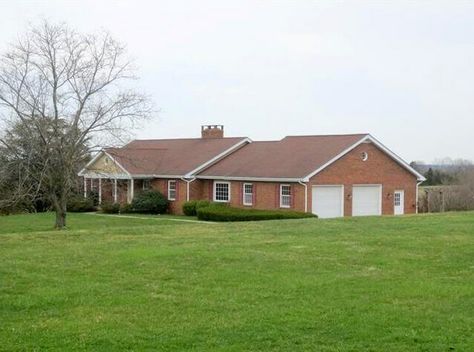 Garage Into Master Suite, White And Black Modern Farmhouse, Red Brick Ranch House, Ranch Style House Remodel, Brick Ranch House Exterior, Brick Ranch Exterior Makeover, Brick Ranch Exterior, Red Brick Ranch, Ranch Exterior Remodel